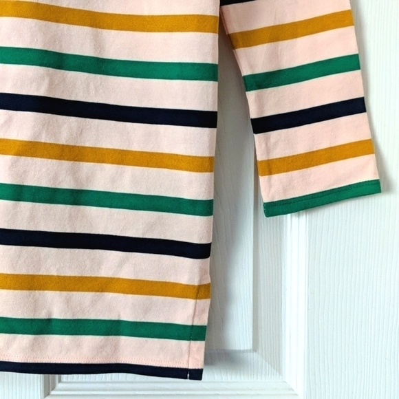 J. Crew Oversized Striped Boatneck Cotton Tunic Top Pink XXS - Picture 8 of 11